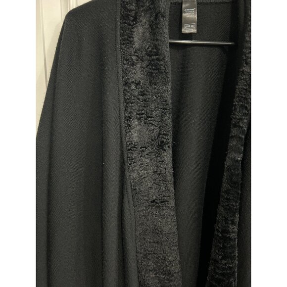 Marks and Spencer St. Michael Shawl Collar Black Wrap Poncho Coat OSFM - Picture 4 of 9